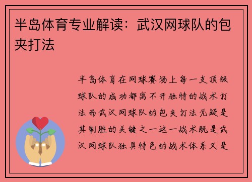 半岛体育专业解读：武汉网球队的包夹打法